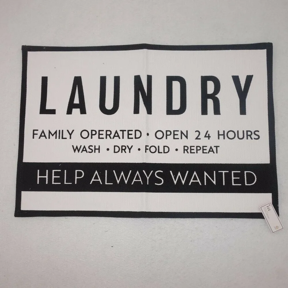 Target Black and White Laundry Door Mat